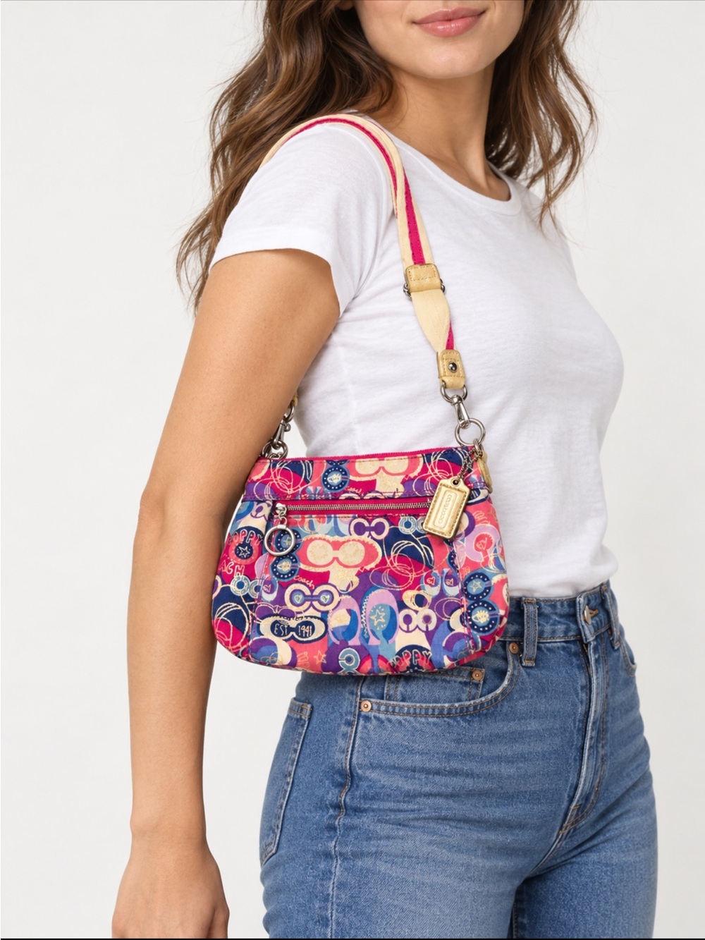 Coach Poppy Pop C Graffiti Small Shoukder Bag
